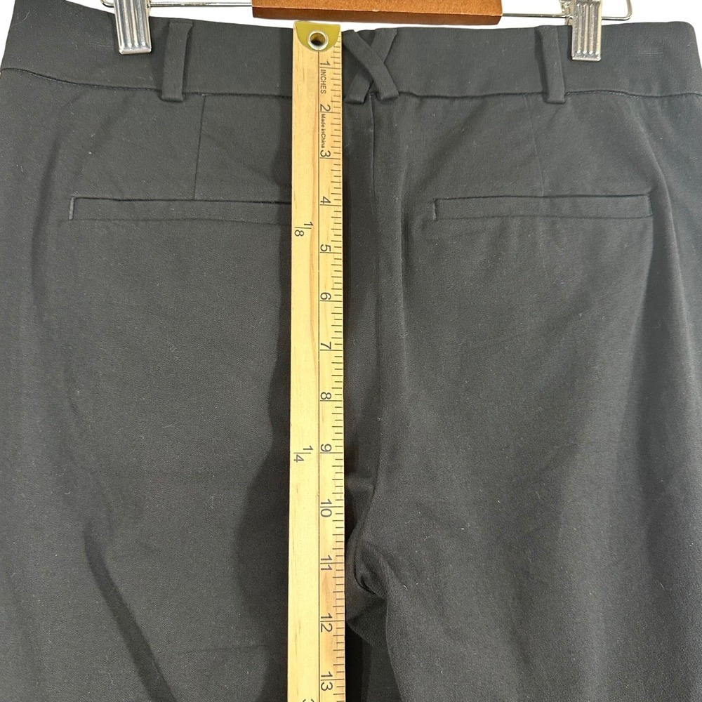 Maeve Anthropologie Womens 6P Black Kick Flare High Rise Trousers Pants Petite - Picture 6 of 9